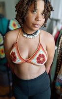 African flower bikini top