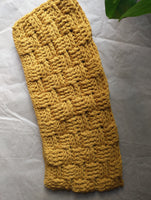 Basket weave cowl - Tumeric